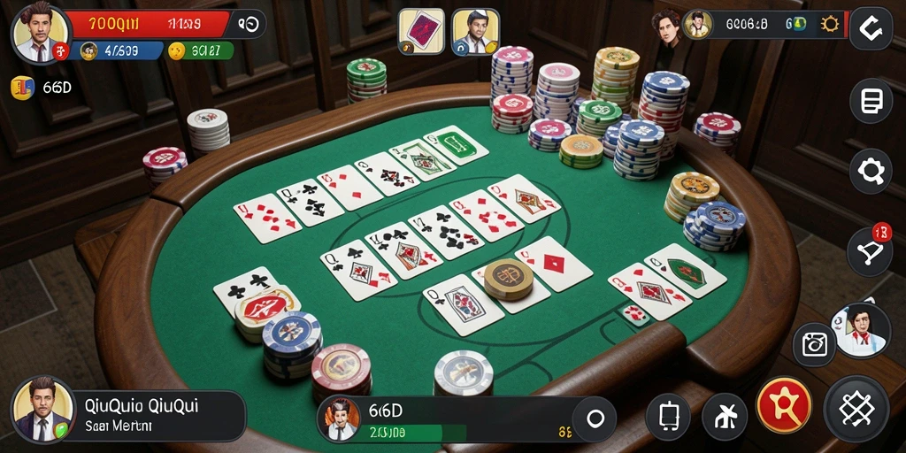 Tampilan gameplay seru di 66D yang menghadirkan QiuQiu.
