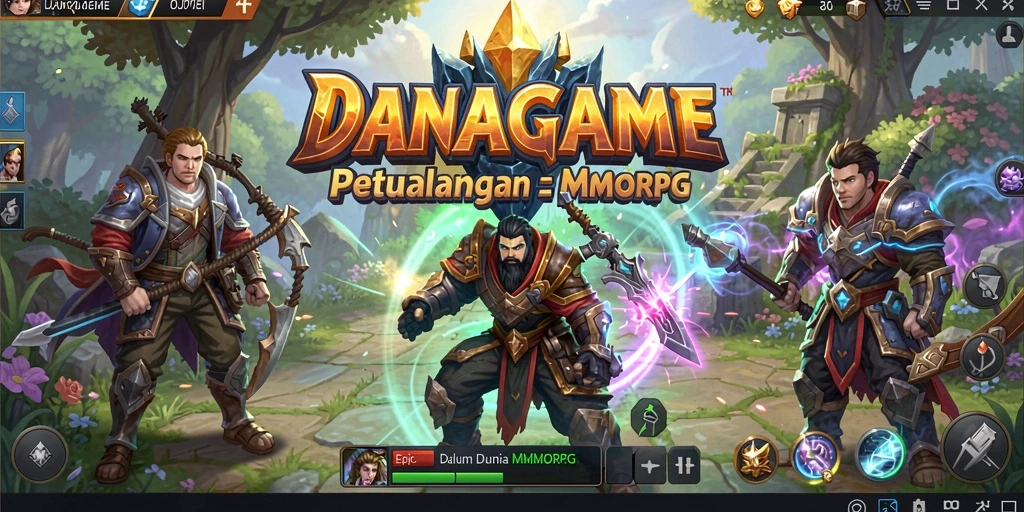 Tangkapan layar gameplay MMORPG yang memukau dan penuh aksi.