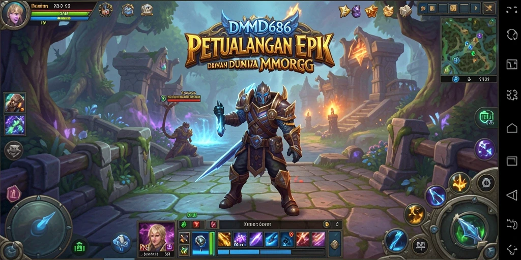 Tampilan gameplay DMD686 dengan aksi seru dalam dunia MMORPG.