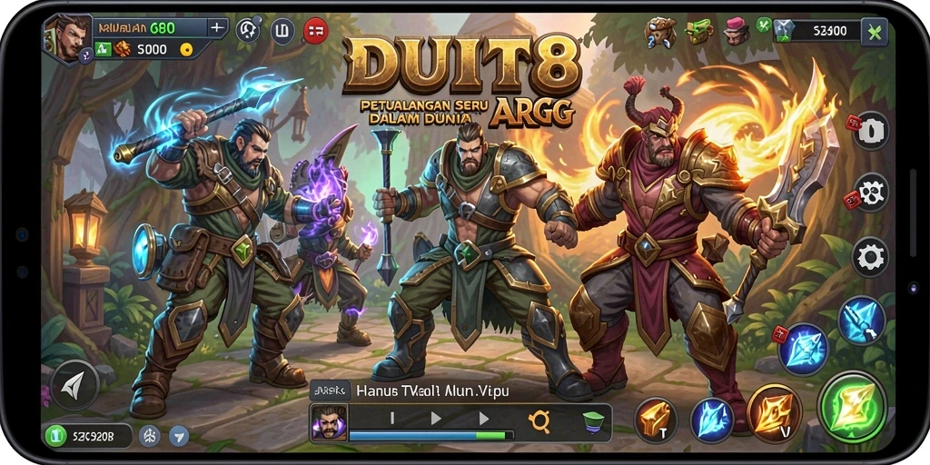 Tampilan menarik dari gameplay seru DUIT8 di dunia ARPG.
