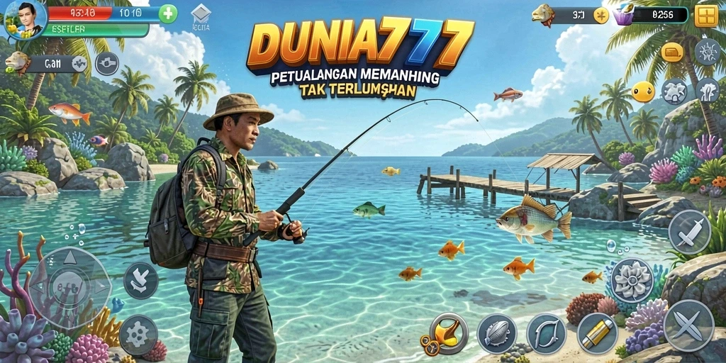 Gameplay menarik memancing di lautan dalam DUNIA777.
