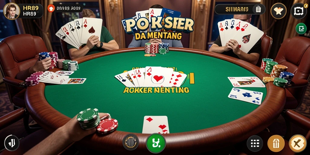 Menampilkan gameplay Poker yang seru dan mendebarkan.