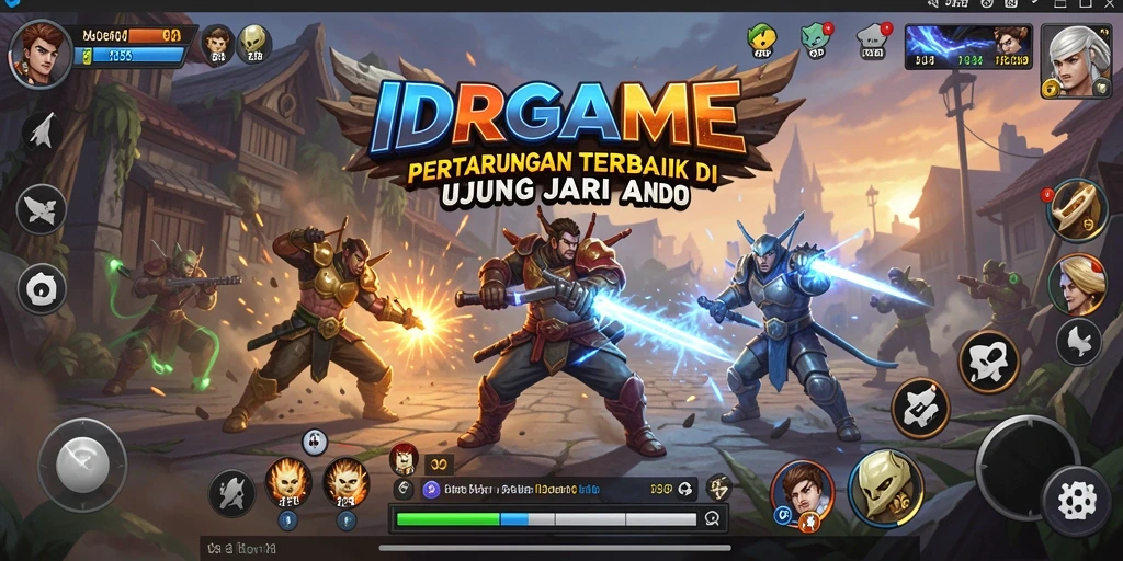 Screenshot gameplay <strong>IDRGAME</strong> menampilkan aksi pertarungan seru antar karakter.