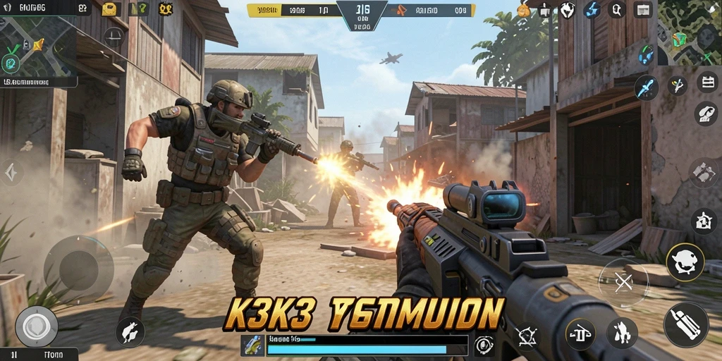 Tampilan gameplay K3K3 yang intens dan mendebarkan.