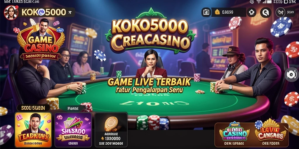 Tampilan gameplay Live Casino yang menegangkan di KOKO5000.