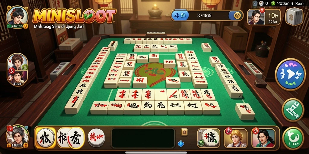Screenshot gameplay MINISLOT menunjukkan serunya bermain Mahjong dengan teman.