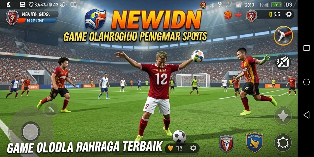 Screenshot gameplay NEWIDN yang menampilkan aksi seru dalam olahraga.