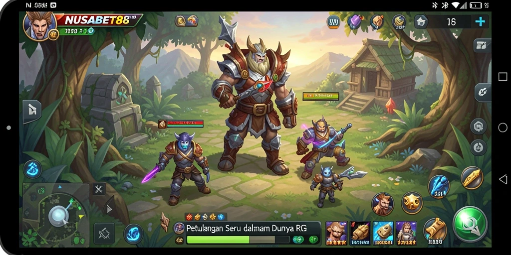 Tampilan gameplay NUSABET88 yang menarik dan penuh aksi di dunia RPG.