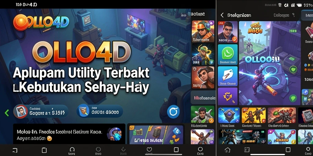Tampilan utama OLLO4D dengan fitur Utility yang memudahkan aktivitas sehari-hari.