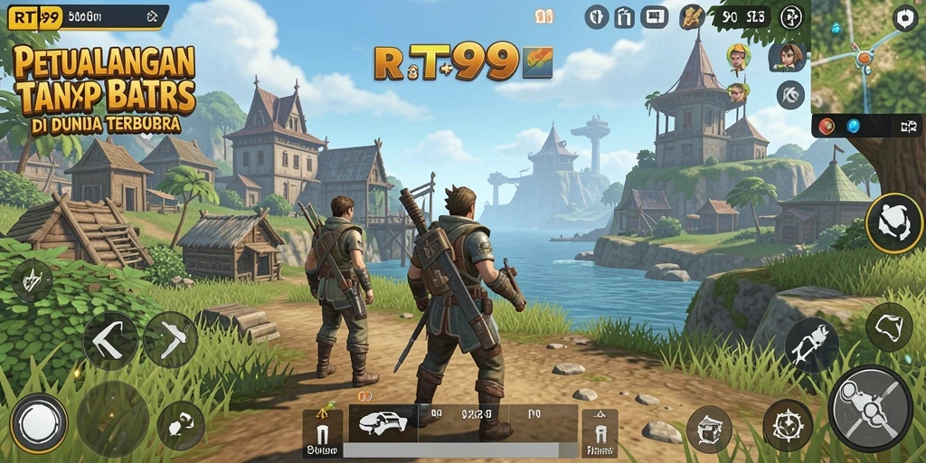 Gameplay RT99 yang memukau dalam dunia terbuka.