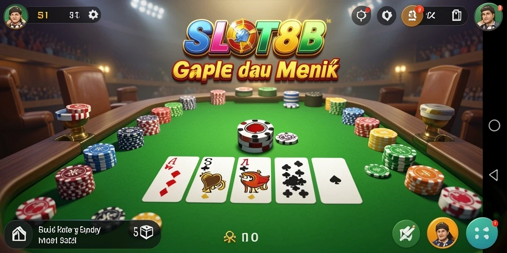 Tampilan gameplay SLOT88 yang menarik dan seru saat bermain Gaple.