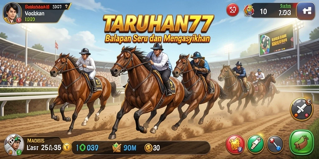 Gameplay balapan mendebarkan dalam TARUHAN77 dengan grafis menakjubkan.