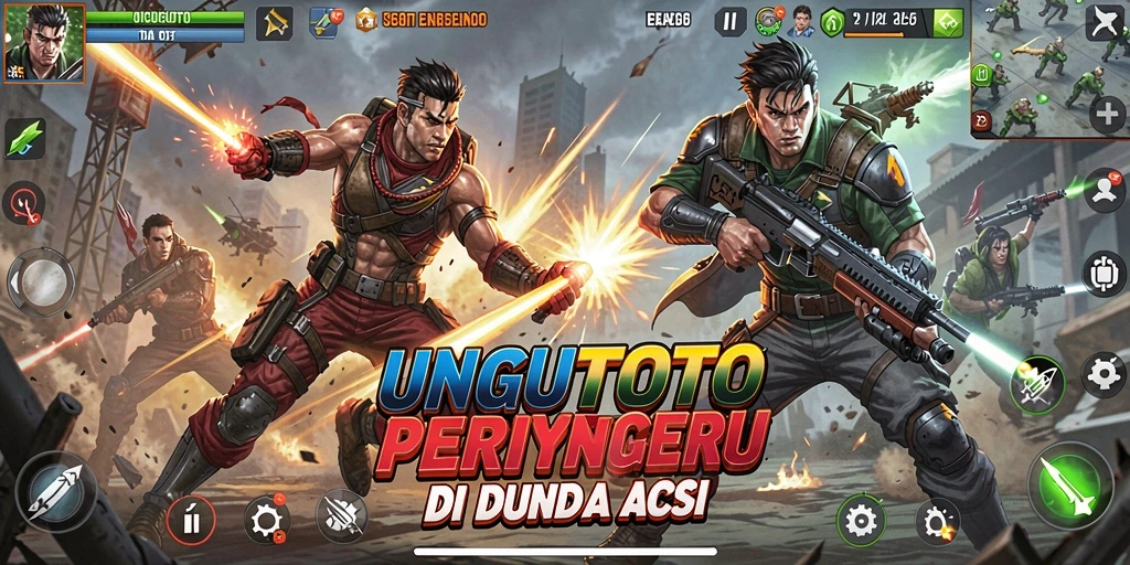 Tampilan seru gameplay <strong>UNGUTOTO</strong> yang penuh aksi.