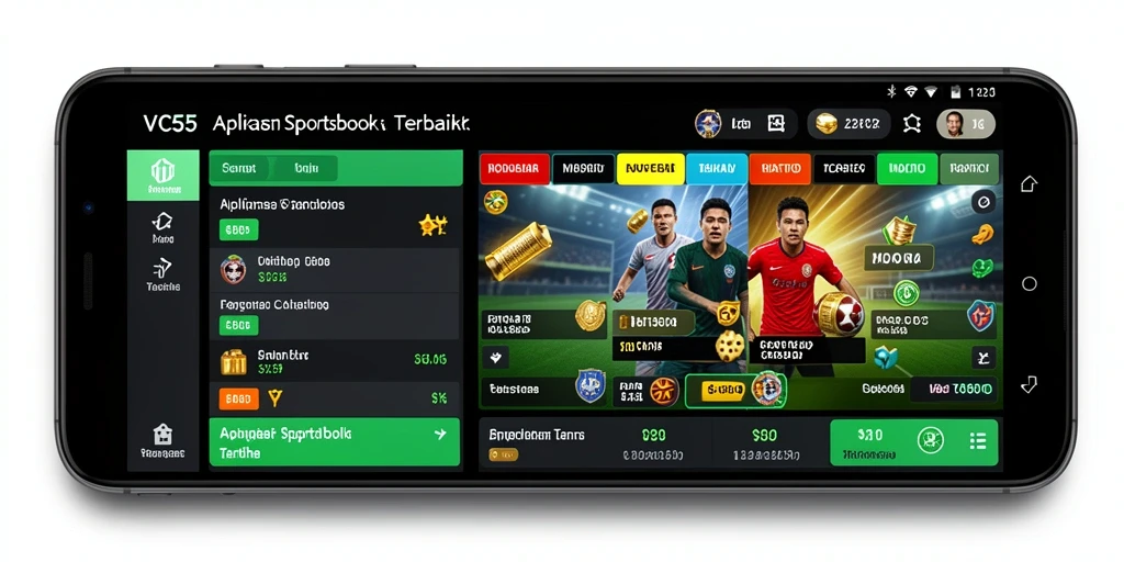 Tampilan gameplay Sportsbook VC55 dengan fitur taruhan yang menarik.