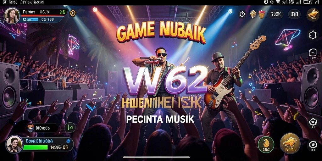 Screenshot gameplay <strong>VV62</strong> menampilkan tantangan musik yang seru.
