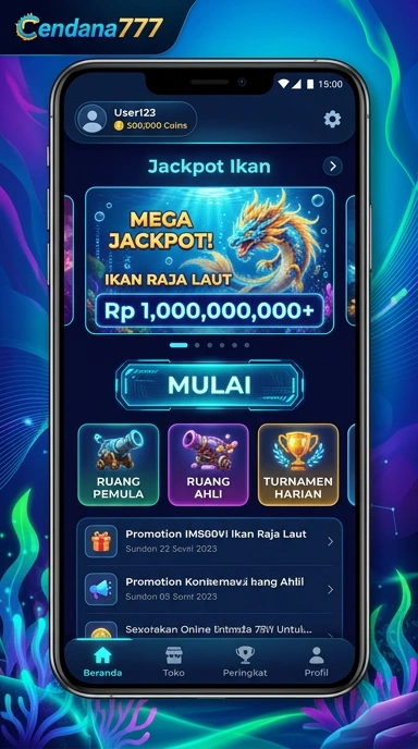 Tampilan antarmuka cendana777 yang sederhana dan efektif.